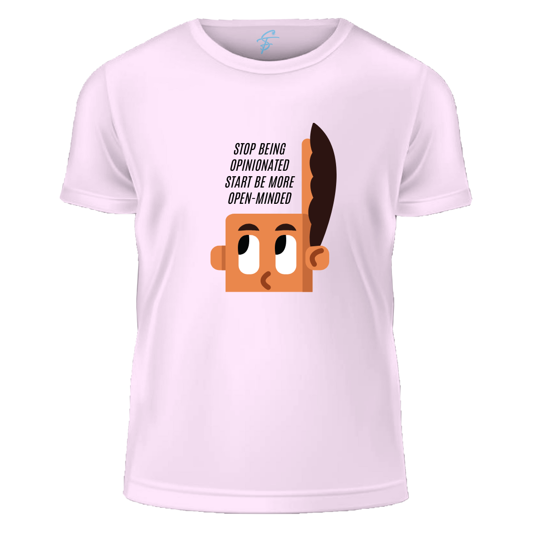 Open-Minded Quote Graphic T-Shirt, 100% Cotton, Summer Collection